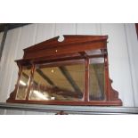 A late Victorian overmantel mirror