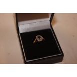 A 9ct gold sapphire and diamond set ring