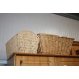 Two wicker baskets