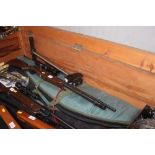 A Benjamin Discover .22 PCP air rifle with pump; g