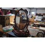 A Victorian mahogany swing framed mirror