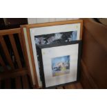 Three framed prints