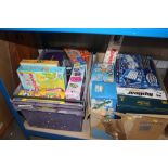 Two boxes of various games