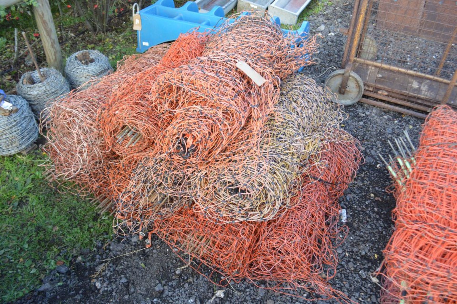 Large quantity of electric rabbit netting. *