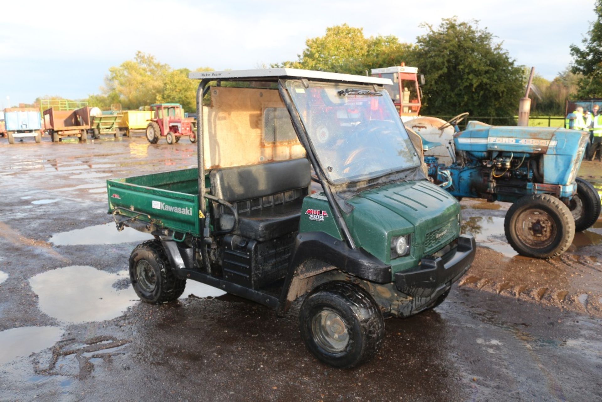 Kawasaki 4010 4WD diesel Mule. 7,763 miles. With manual tipping buck. Owned from new. *