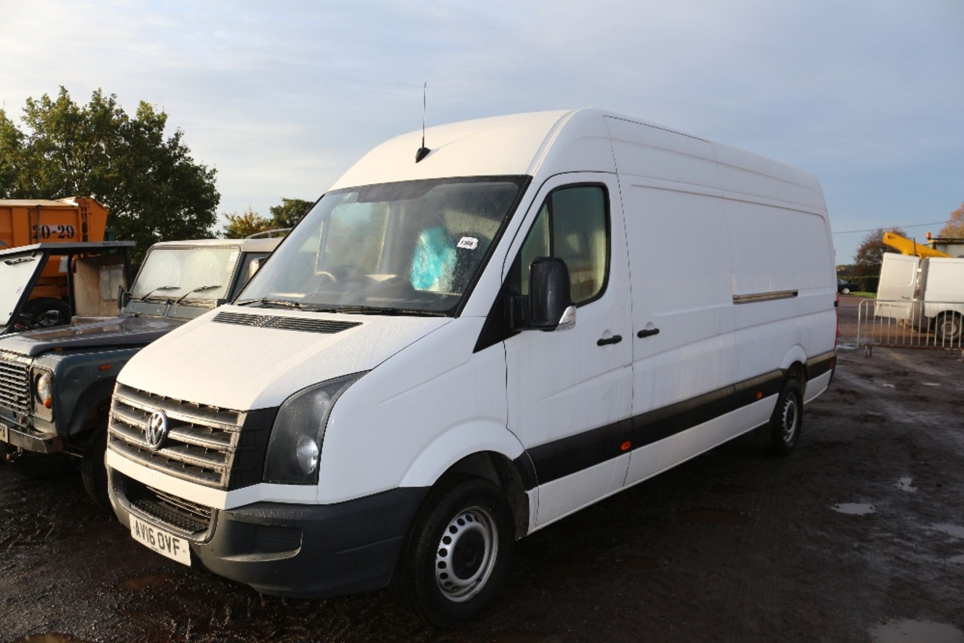 VW Crafter CR35 TDI van. Registration AU16 OVF. Date of first registration 04/16. Mileage to follow.