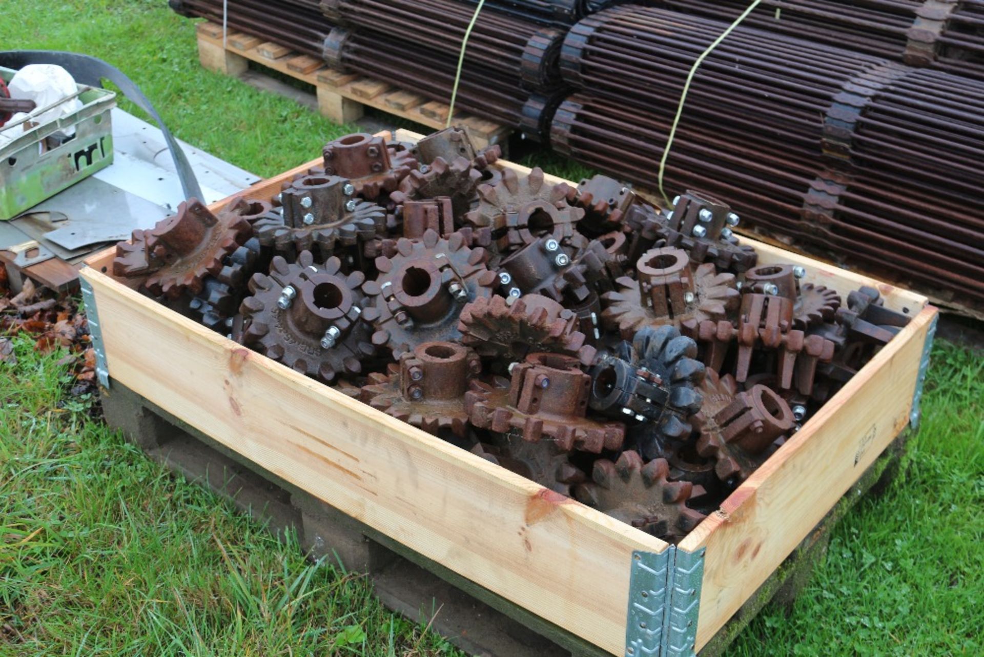 Large selection of sprockets for Reekie 500 destoner. *