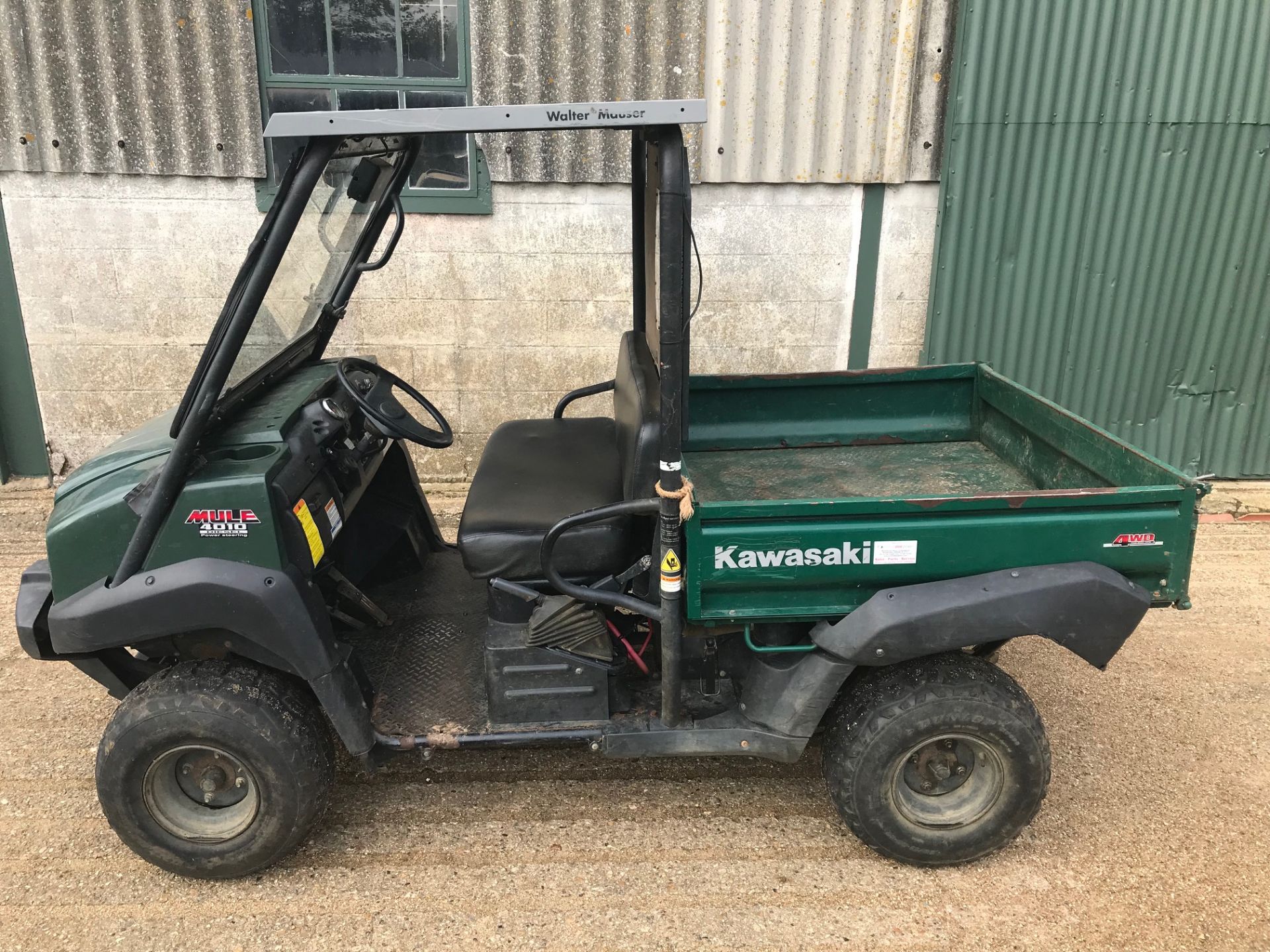 Kawasaki 4010 4WD diesel Mule. 7,763 miles. With manual tipping buck. Owned from new. * - Image 9 of 9