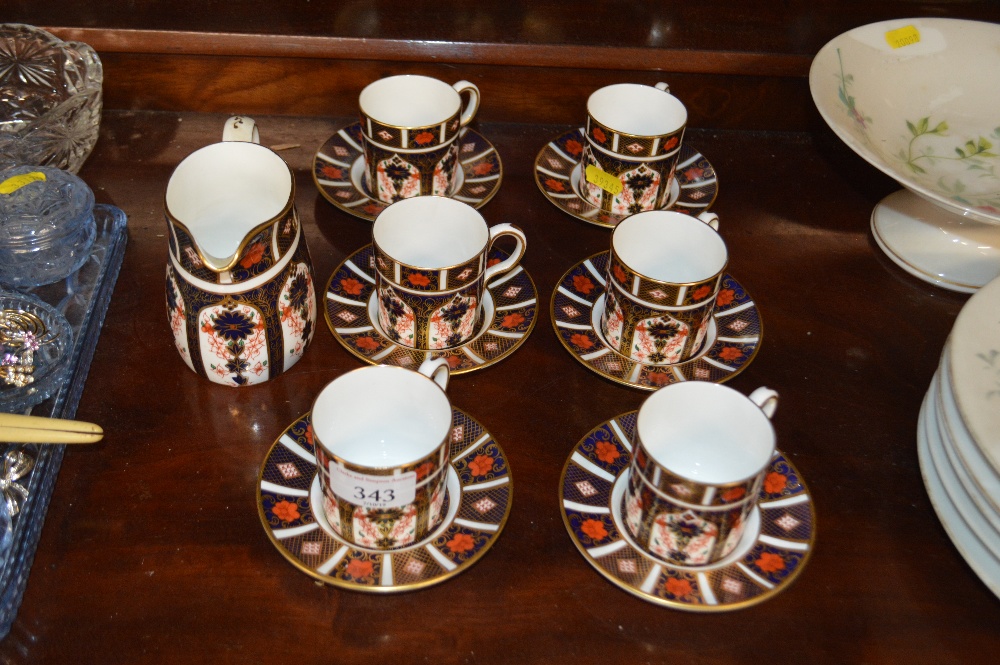 A set of six Royal Crown Derby bone china; coffee