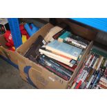 A box of various books