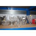 A quantity of glassware to include a Bohemia glass