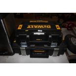 Two Dewalt drill cases