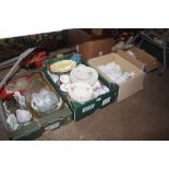 Four boxes of various sundry glass and china