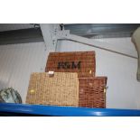 A quantity of wicker baskets etc