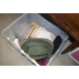 A box of various hats