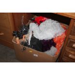 A box of various Halloween items etc. to include f