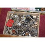 A box of various keys