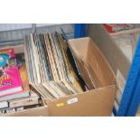 A box of various records