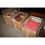 Three boxes of various books