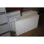 Nine various radiators