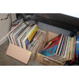 Two boxes of various records