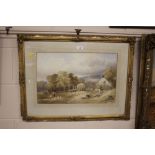 A 19th Century watercolour landscape study of a fa