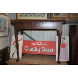 A 19th Century mahogany fold over tea table raised