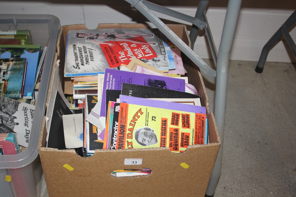 A box of theatre programmes