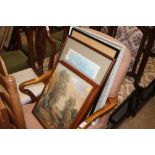 A pair of 19th Century colour landscape prints and