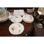 A Spode cake plate in original box and a quantity