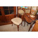 A Victorian mahogany balloon back dining chair