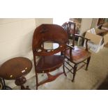 A 19th Century mahogany corner wash stand