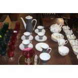 A quantity of Rosenthal coffeeware; a small circul