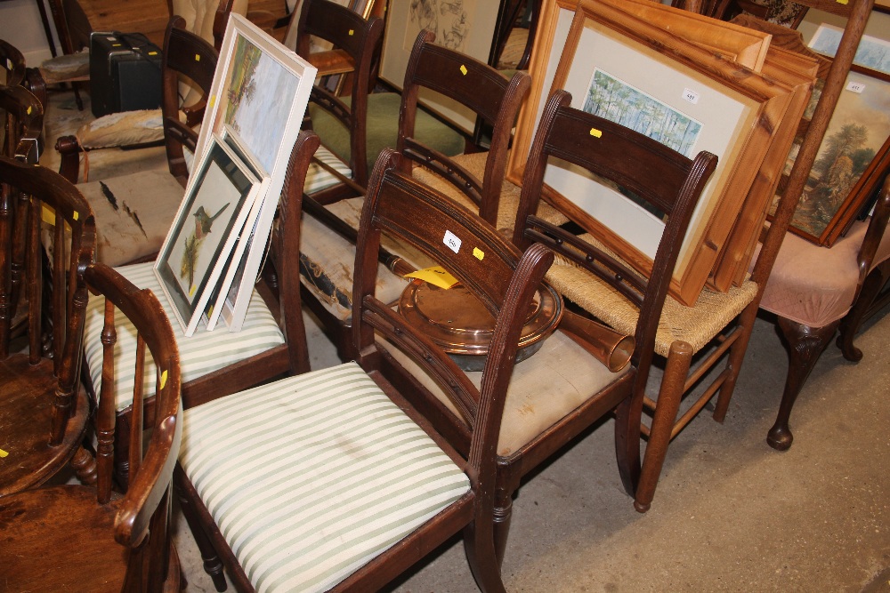 A set of six 19th Century mahogany ball back dinin