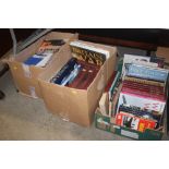 Three boxes of railway/war books