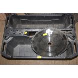 A Sealey circular saw blade and plastic tool tray