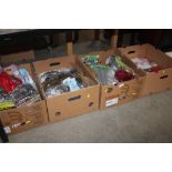 Four boxes of fancy dress items