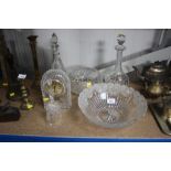 A quantity of glassware to include decanters and s