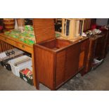 A teak record cabinet