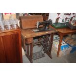 A Singer treadle sewing machine