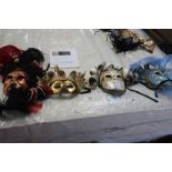 Four Venetian carnival masks