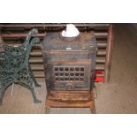 A cast iron wood burner