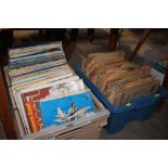 Two boxes of various records