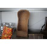 A French wicker chair, circa. 1950's