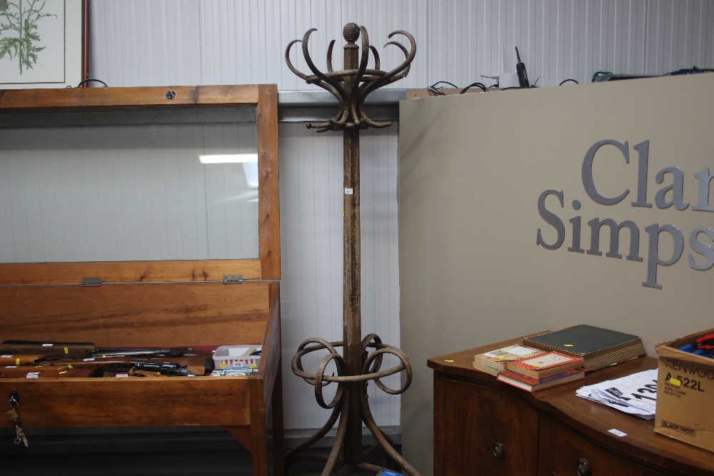 A large bentwood hat and coat stand AF