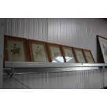 Six framed prints depicting Cavalry