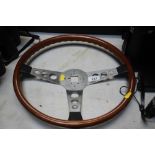 A retro style steering wheel