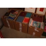 Three boxes of various books