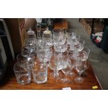 A quantity of various glassware