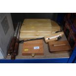 A quantity of wooden items